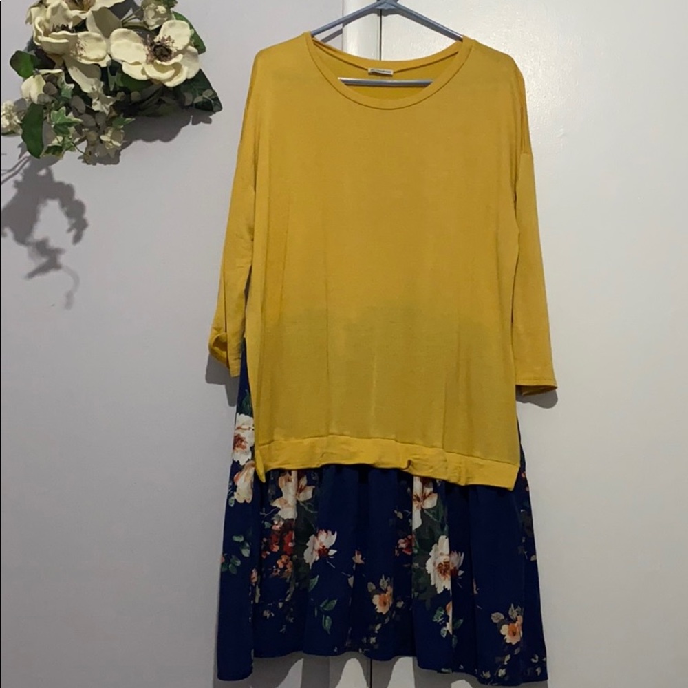 Blue and Yellow Dress